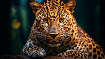 ai gerado leopardo Alto qualidade imagem foto