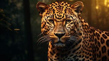 ai gerado leopardo Alto qualidade imagem foto