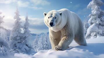 ai gerado polar Urso Alto qualidade imagem foto