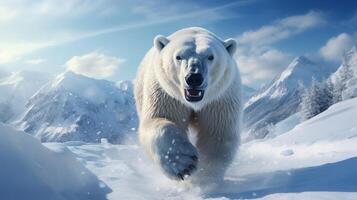 ai gerado polar Urso Alto qualidade imagem foto