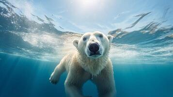 ai gerado polar Urso Alto qualidade imagem foto