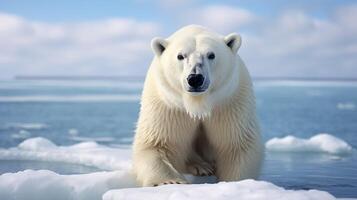 ai gerado polar Urso Alto qualidade imagem foto