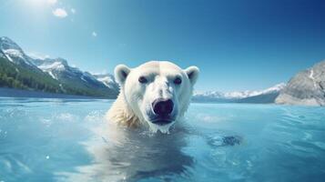 ai gerado polar Urso Alto qualidade imagem foto