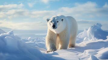 ai gerado polar Urso Alto qualidade imagem foto