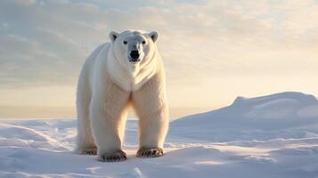 ai gerado polar Urso Alto qualidade imagem foto