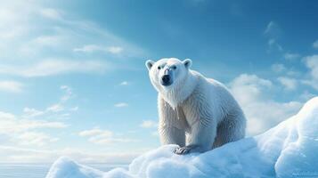 ai gerado polar Urso Alto qualidade imagem foto