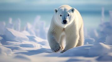 ai gerado polar Urso Alto qualidade imagem foto