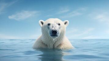 ai gerado polar Urso Alto qualidade imagem foto