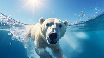 ai gerado polar Urso Alto qualidade imagem foto