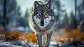 ai gerado Lobo Alto qualidade imagem foto