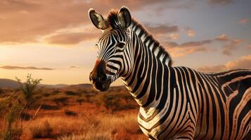 ai gerado zebra Alto qualidade imagem foto