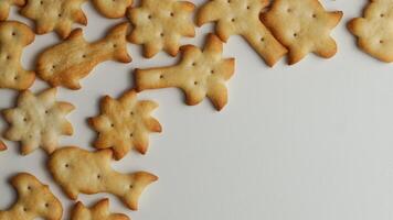 biscoitos em uma branco fundo foto