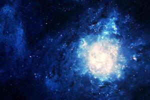 azul espiral galáxia. elementos do isto imagem mobiliado de nasa foto