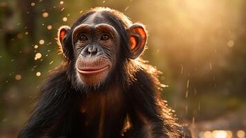 ai gerado chimpanzé Alto qualidade imagem foto