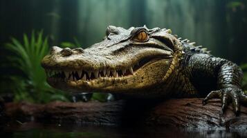 ai gerado crocodilo Alto qualidade imagem foto