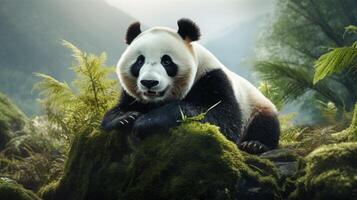 ai gerado gigante panda Alto qualidade imagem foto