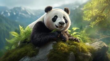 ai gerado gigante panda Alto qualidade imagem foto