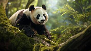 ai gerado gigante panda Alto qualidade imagem foto