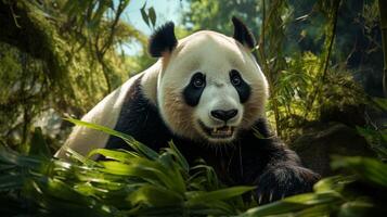 ai gerado gigante panda Alto qualidade imagem foto