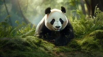 ai gerado gigante panda Alto qualidade imagem foto