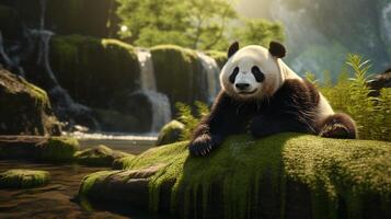 ai gerado gigante panda Alto qualidade imagem foto