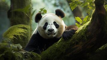 ai gerado gigante panda Alto qualidade imagem foto