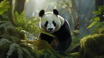 ai gerado gigante panda Alto qualidade imagem foto