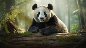 ai gerado gigante panda Alto qualidade imagem foto