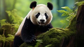 ai gerado gigante panda Alto qualidade imagem foto