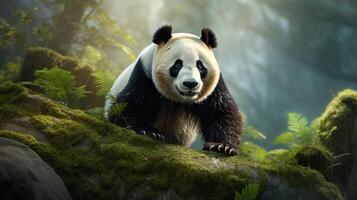 ai gerado gigante panda Alto qualidade imagem foto