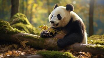 ai gerado gigante panda Alto qualidade imagem foto