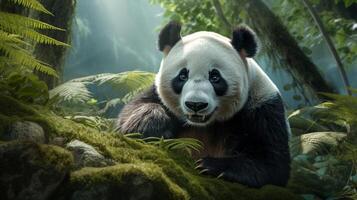 ai gerado gigante panda Alto qualidade imagem foto