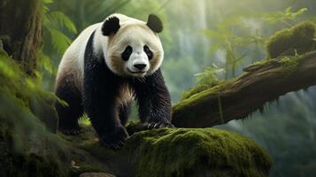 ai gerado gigante panda Alto qualidade imagem foto