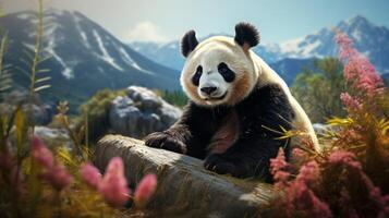ai gerado gigante panda Alto qualidade imagem foto