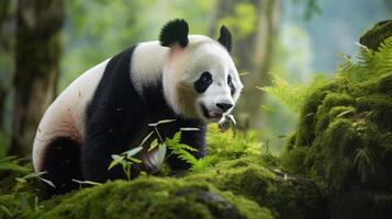 ai gerado gigante panda Alto qualidade imagem foto