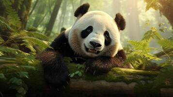 ai gerado gigante panda Alto qualidade imagem foto