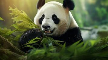 ai gerado gigante panda Alto qualidade imagem foto