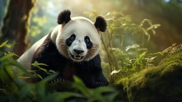 ai gerado gigante panda Alto qualidade imagem foto