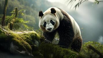 ai gerado gigante panda Alto qualidade imagem foto