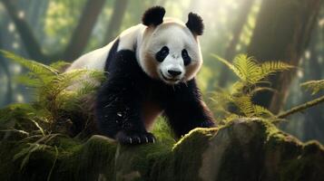 ai gerado gigante panda Alto qualidade imagem foto