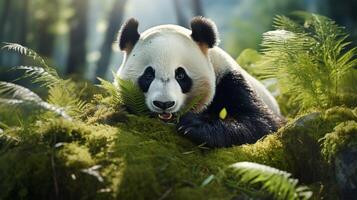 ai gerado gigante panda Alto qualidade imagem foto