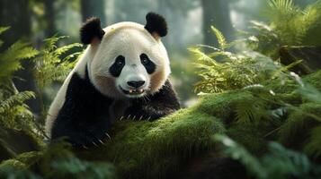 ai gerado gigante panda Alto qualidade imagem foto