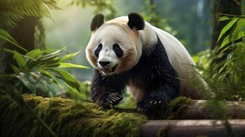 ai gerado gigante panda Alto qualidade imagem foto