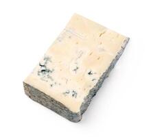 azul queijo isolado em branco. foto