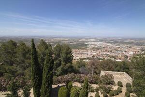 caminhos por aí santa catalina castelo dentro Jaén, Espanha. magnífico Visualizações às a topo do a santa catalina colina. foto