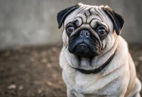 ai gerado uma fofa pug cachorro foto