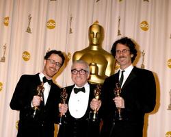 Joel Ethan coen , com Martin Scorsese 80 Academia prêmios kodak teatro los anjos, ca fevereiro 24, 2008 foto