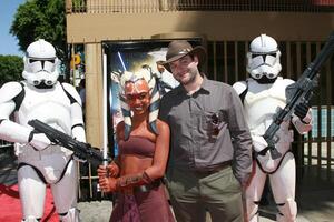 Ahsoka tano charachter Dave filoni Estrela guerras a clone guerras pré estreia egípcio teatro los anjos, ca agosto 10, 2008 foto