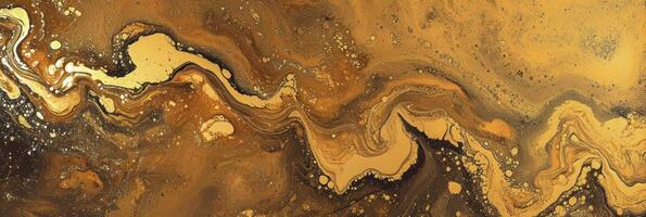 ai gerado ouro fluido arte marmoreio pintura texturizado fundo foto