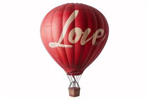 ai gerado amor ascendente, romântico coração balão voar foto